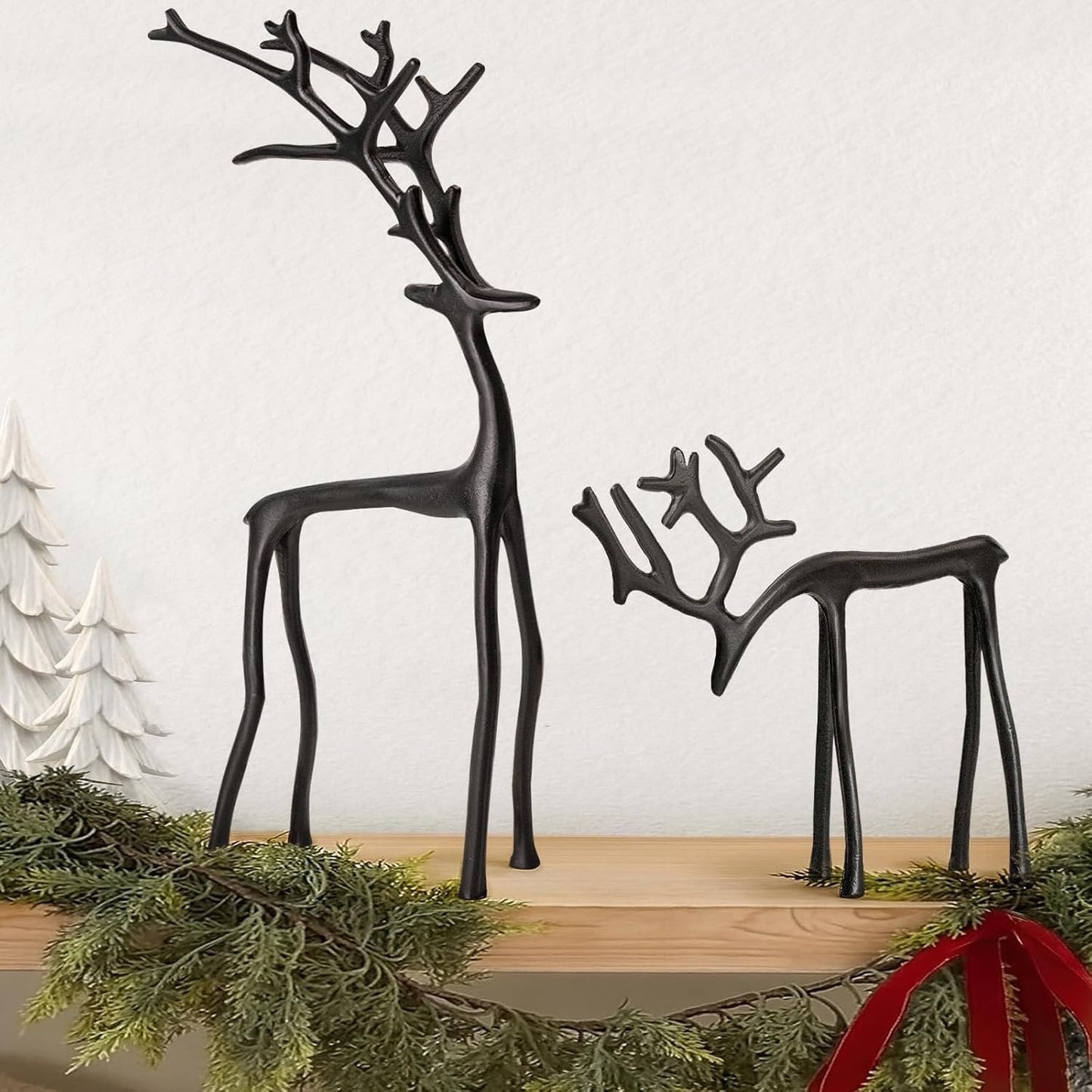 🎅Vánoční bestseller 🦌 Figurka černého soba, vánoční dekorace