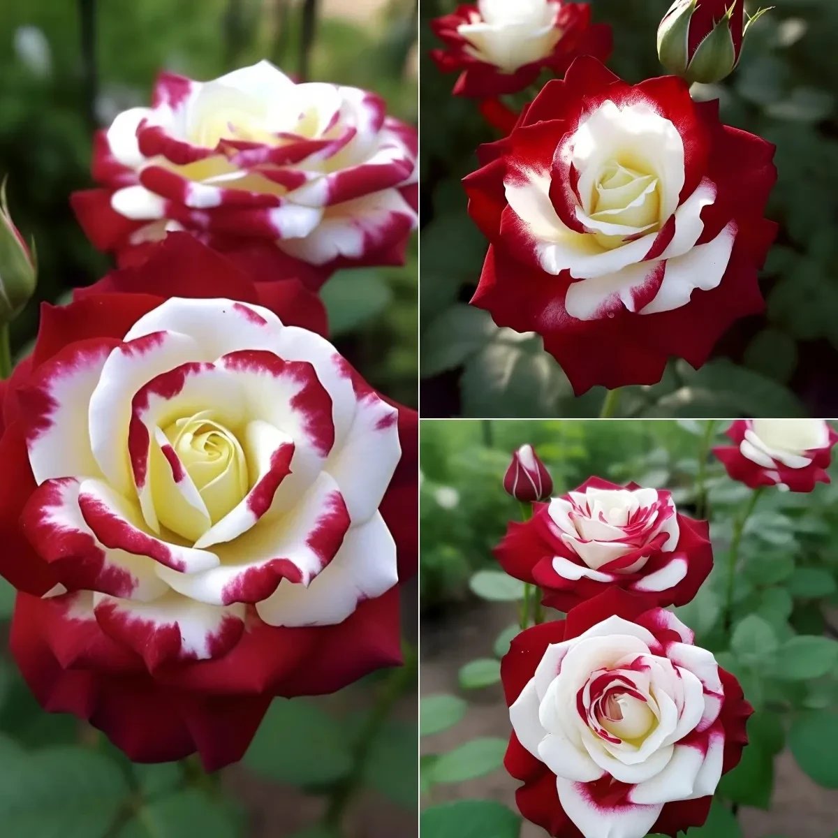 🌹 200/1000 ks. Vzácná semínka dvojité červenobílé růže - zářivý květ