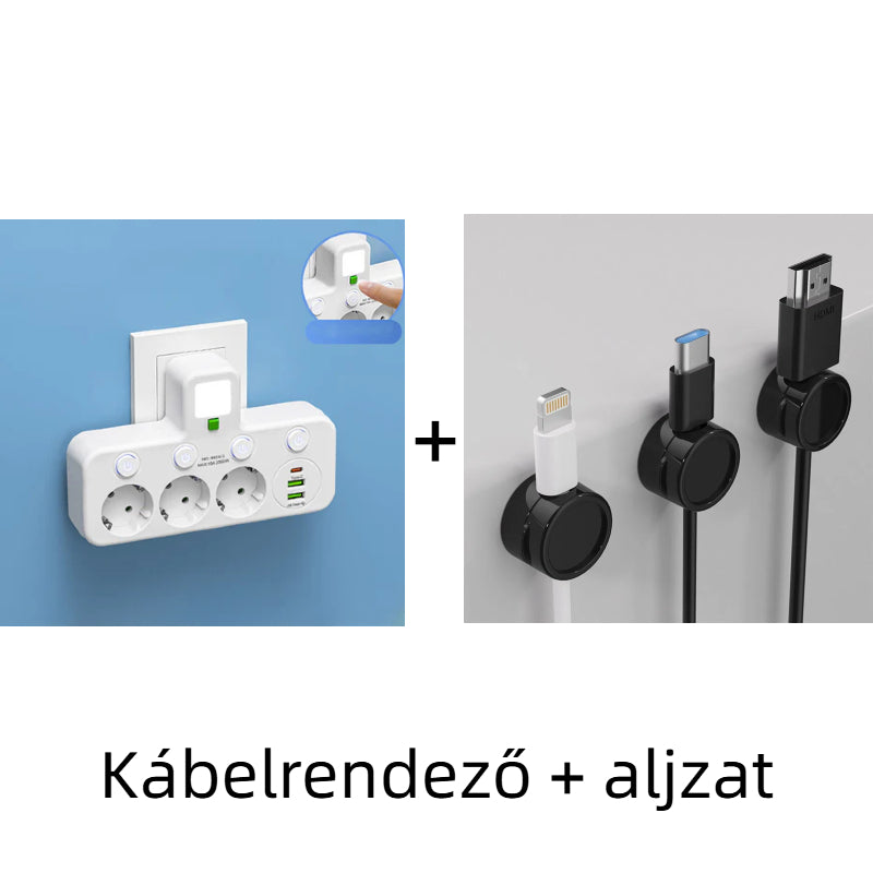 🔌⚡Chytrý napájecí kabel s USB porty (EU zástrčka)