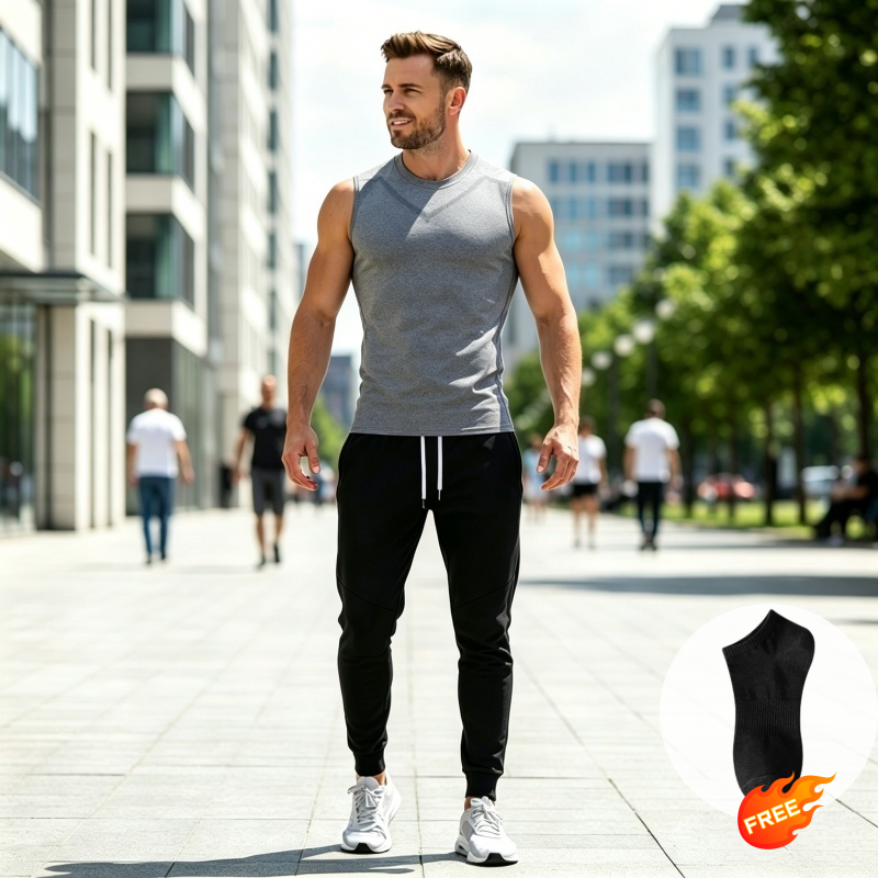 🔥💪 Časová promo sleva 50%! Pánský iontový tvarovací vesta, chladivá komprese ✨