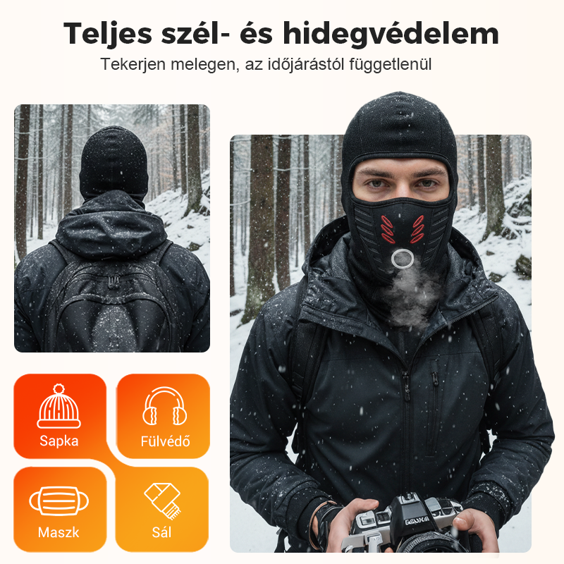 💞 Větruodolná helma pro zimní použití, unisex