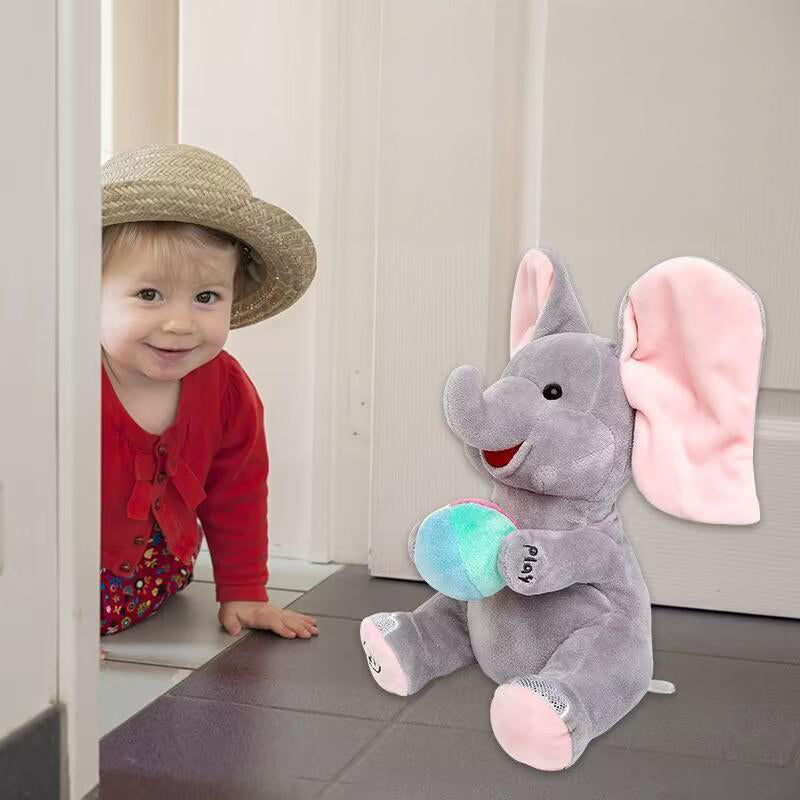 🎁🐘 Roztomilý plyšový slon na hraní na schovávanou