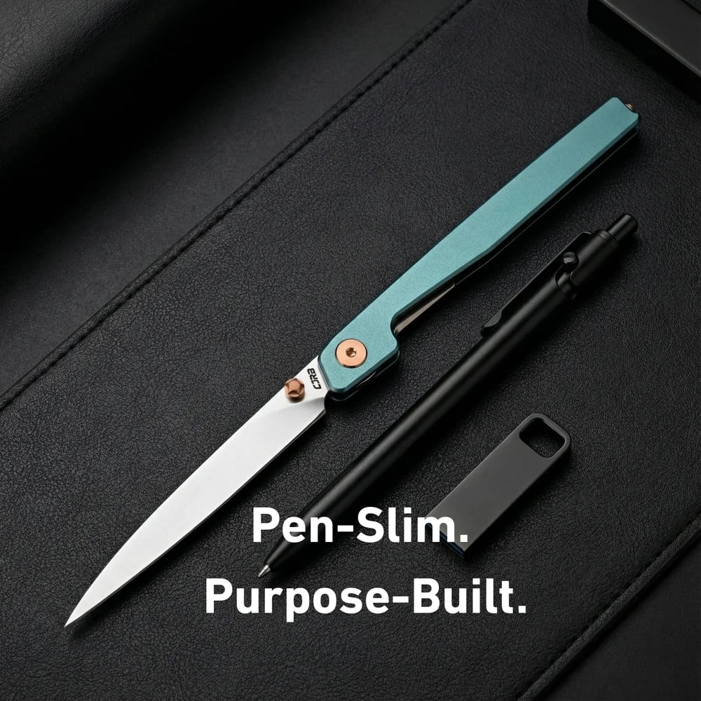 🔥Poslední den výprodeje 50% SLEVA🎉Dlouhý nůž s Liner Lock Front Flipper a černou hliníkovou rukojetí