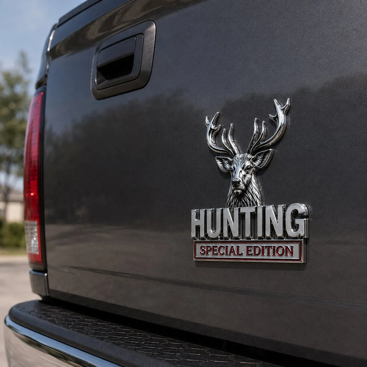 🦌 Speciální edice HUNTING - 3D chromovaný kovový emblém na vaše auto