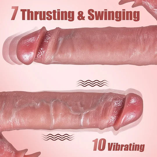 [Zásady ochrany osobních údajů] DonJuan - Vibrační klitorální stimulace, teplo, 7 strhů a švihů, 10 vibrací, realistické dildo, délka 18 cm #JB51