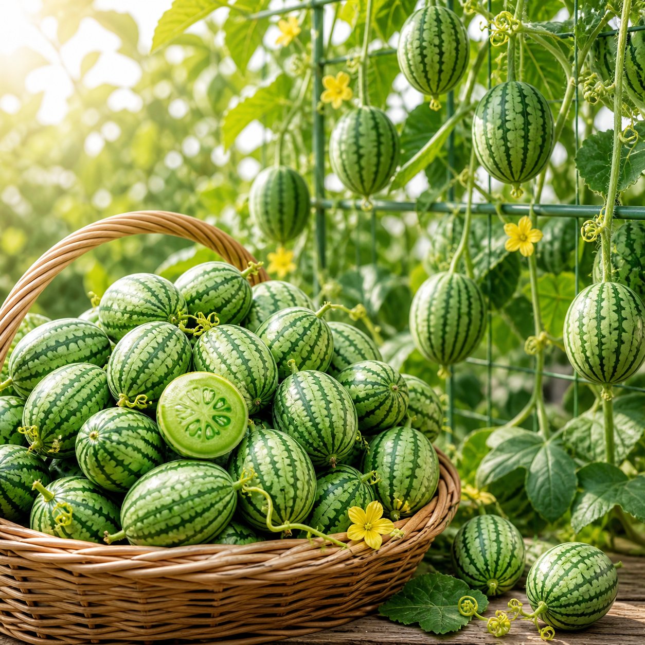 🍉Vypěstujte si doma miniaturní semínka melounu - roztomilá, osvěžující a snadno se pěstují!