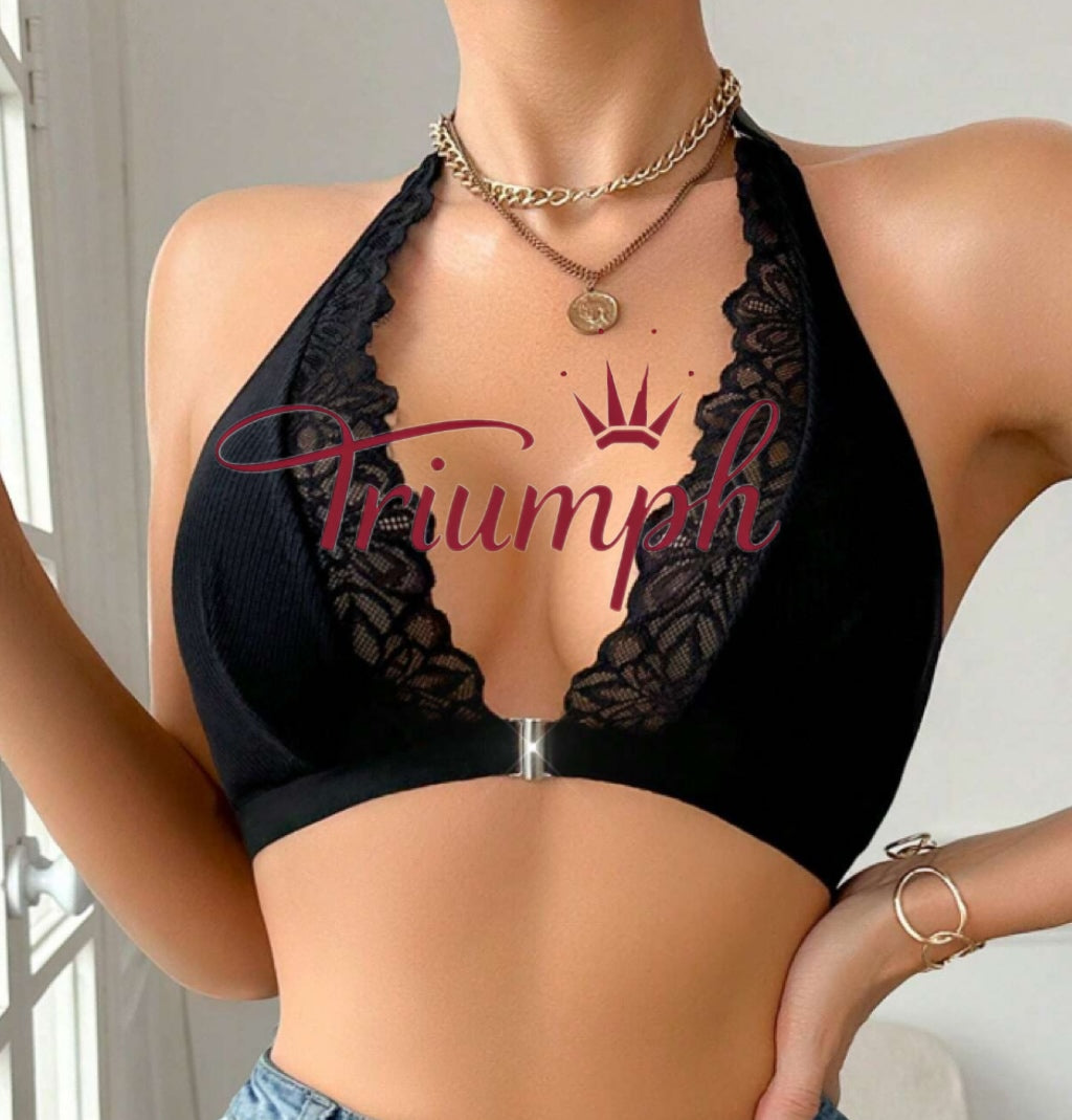 Triumph - 4 kusy 💥 Sexy podprsenka s krajkou vpředu a romantickou sponou