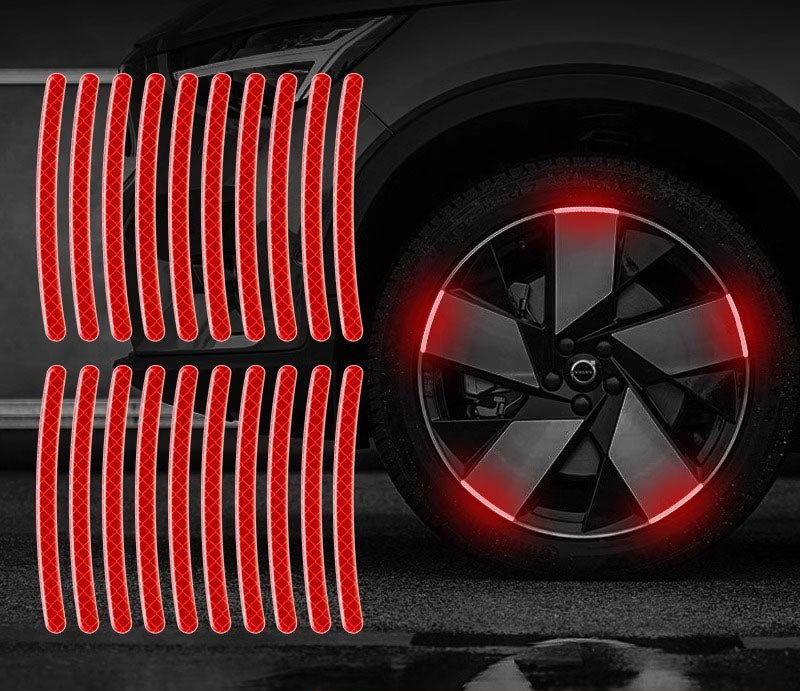 Vylepšené, personalizované reflexní samolepky s varováním o šířce pneumatik ✨20 ks✨