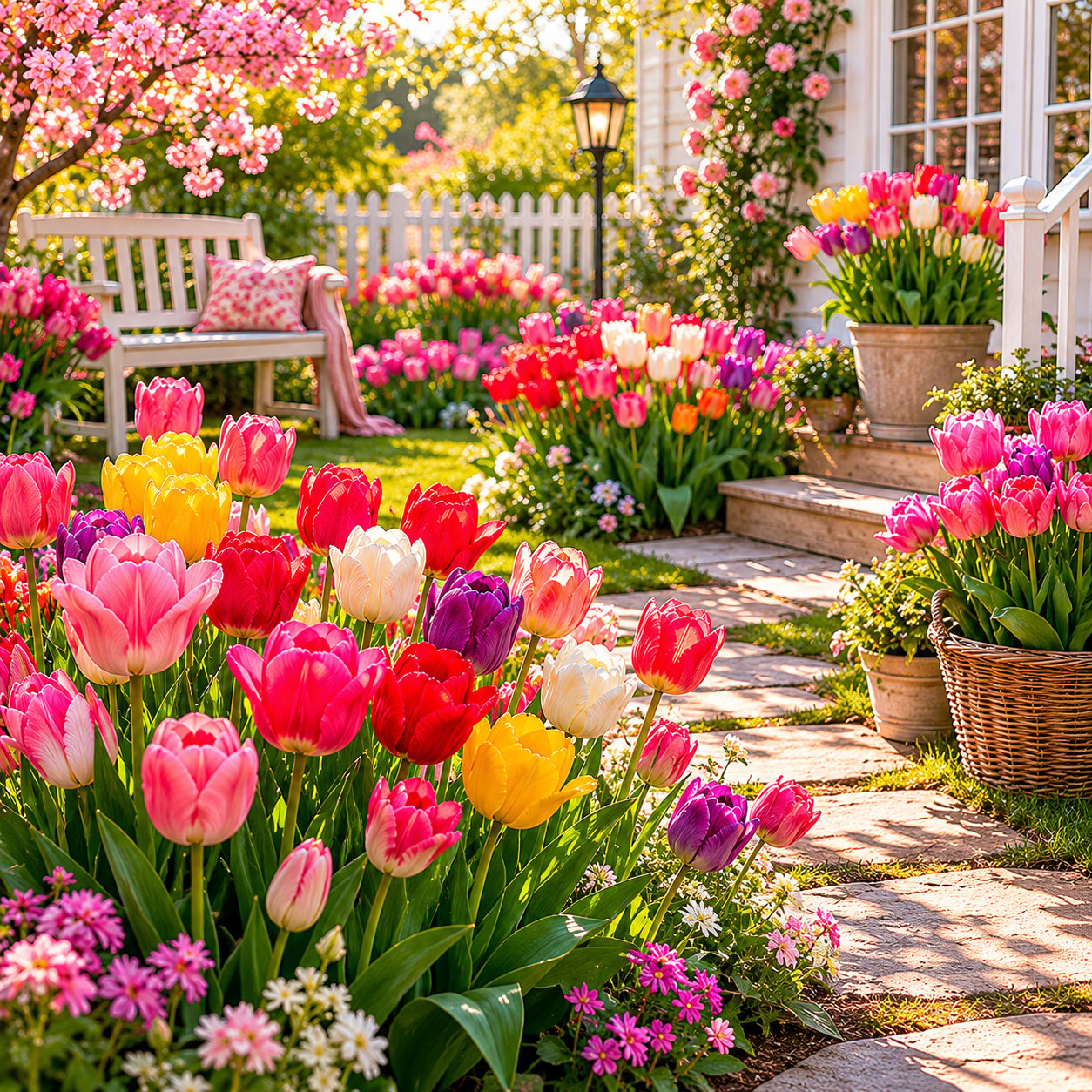 🌷Vzácná semínka tulipánů – Barevné jarní květy do květináčů, záhonů a zahrad