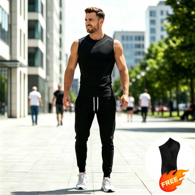 🔥💪 Časová promo sleva 50%! Pánský iontový tvarovací vesta, chladivá komprese ✨