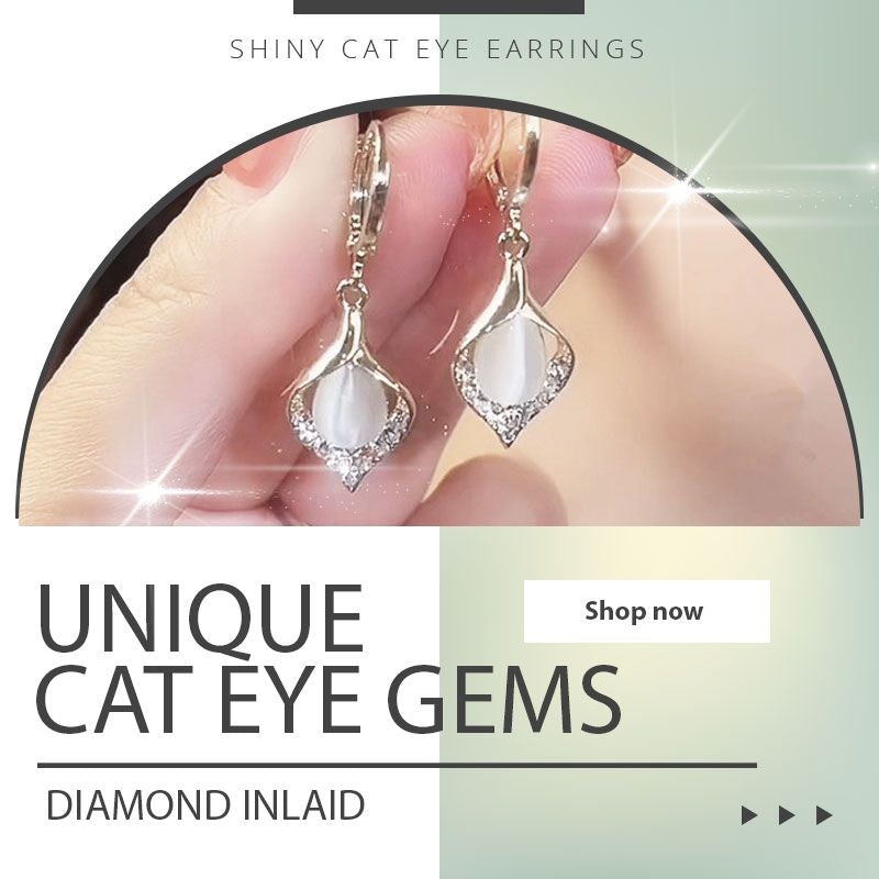 ✨Kupte 1 a dostanete 1 zdarma✨Lesklé náušnice Cat Eye