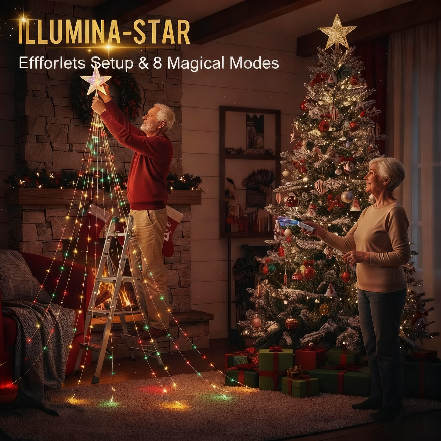 🎁Předčasný vánoční výprodej 50% SLEVA🎄Vánoční osvětlení Starlight Cascade