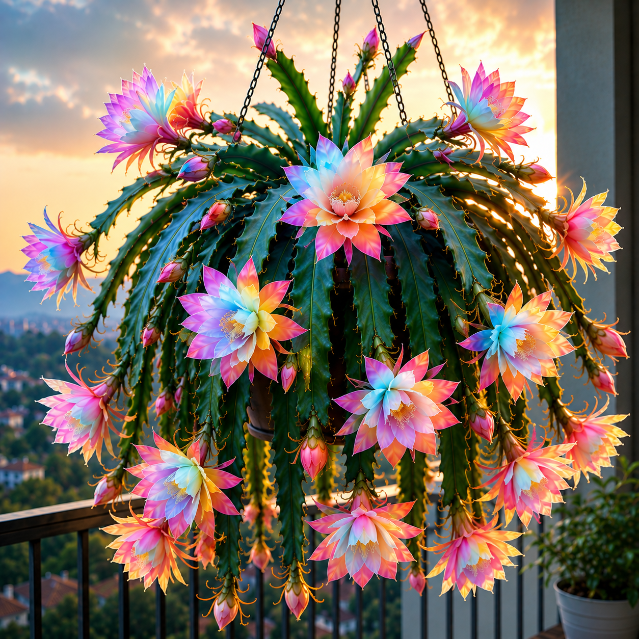 💫 Vzácný kaktus orchideje Epiphyllum 🌸 Vzácná květina, kterou každý obdivuje