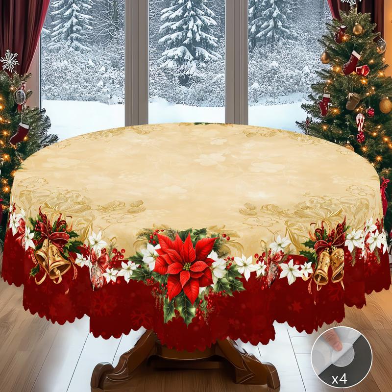 Prémiový vánoční ubrus - okouzlující motiv Santa Clause a soba pro radostné chvíle s rodinou