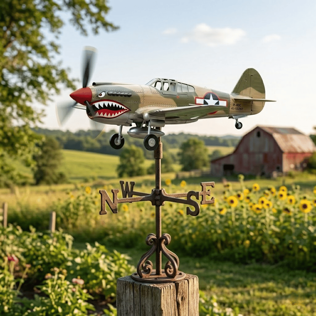Větrný mlýn Shark Mouth Warplane Garden
