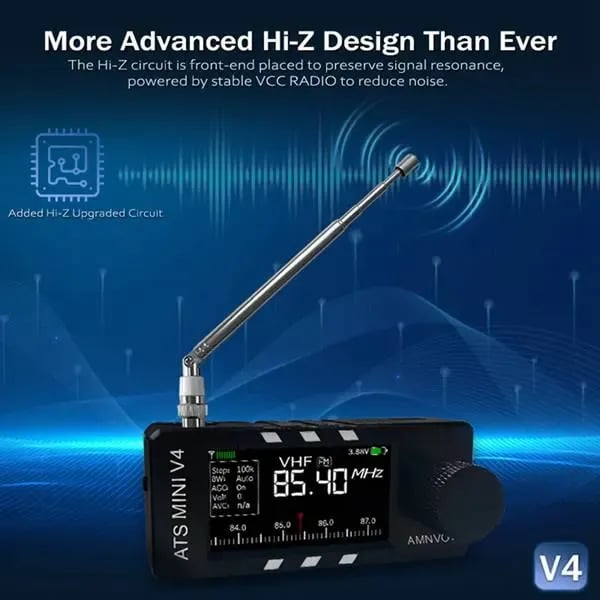 📻Vylepšený rádiový přijímač ATS Mini V4 Si4732 s DSP procesorem pro všechna pásma