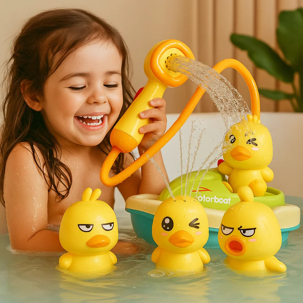 🦆 Elektrická vodní hračka s kachní lodičkou – stříkající voda a interaktivní zábava! 💦