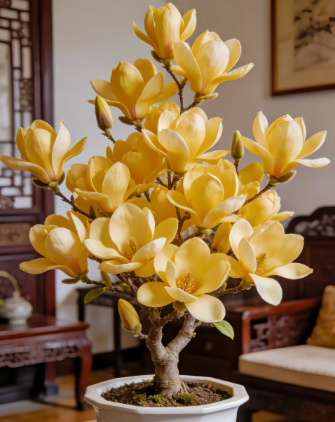 Cibule Magnolia liliiflora (fialové orchideje) 🌸 Květy skrývají listy, vůně naplňuje vzduch