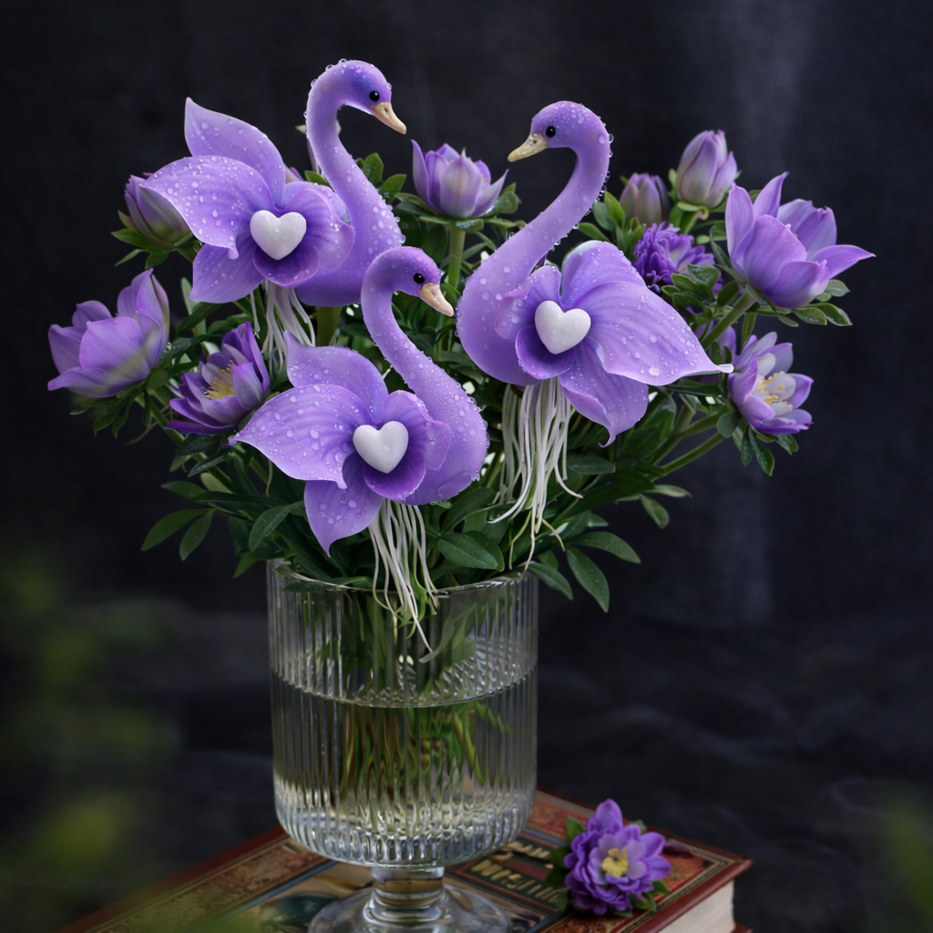 🔥 Jarní výprodej -50%! ✨ Okouzlující květiny "Purple Swan Blossom" – jedinečná kráska pro vaši zahradu