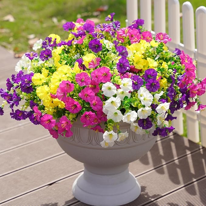 💥Vylepšený materiál nejvyšší kvality 🌸Svlačec odolný vůči UV záření a neblednoucí (bez květináče)