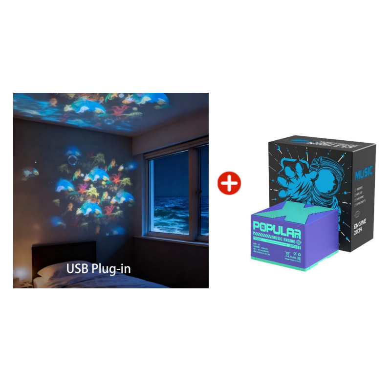 ✨Dynamická rotující LED projekční lampa