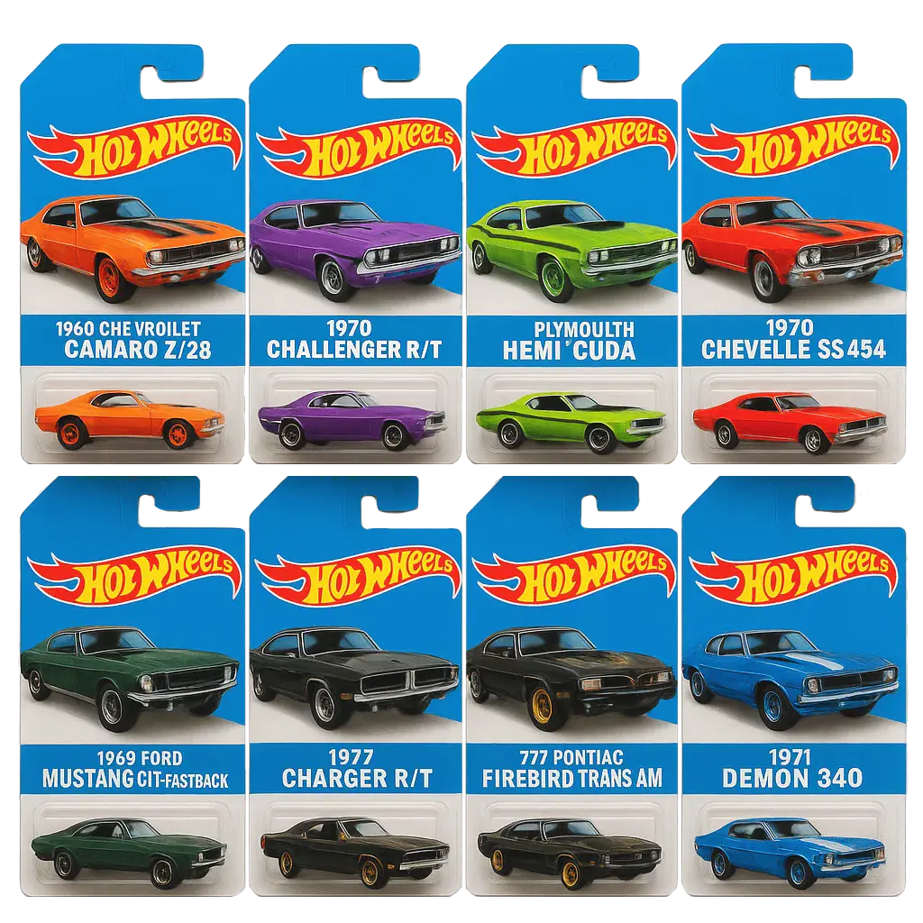 🔥Výprodej - 50% SLEVA🔥 - 🚗Adventní kalendář autíček Hot Wheels Muscle - 24 DNÍ 2025🎄