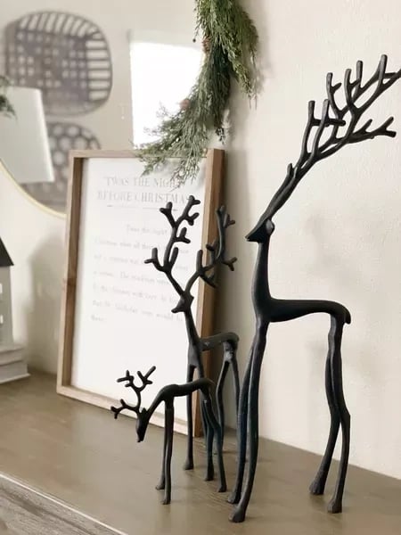 🎅Vánoční bestseller 🦌 Figurka černého soba, vánoční dekorace
