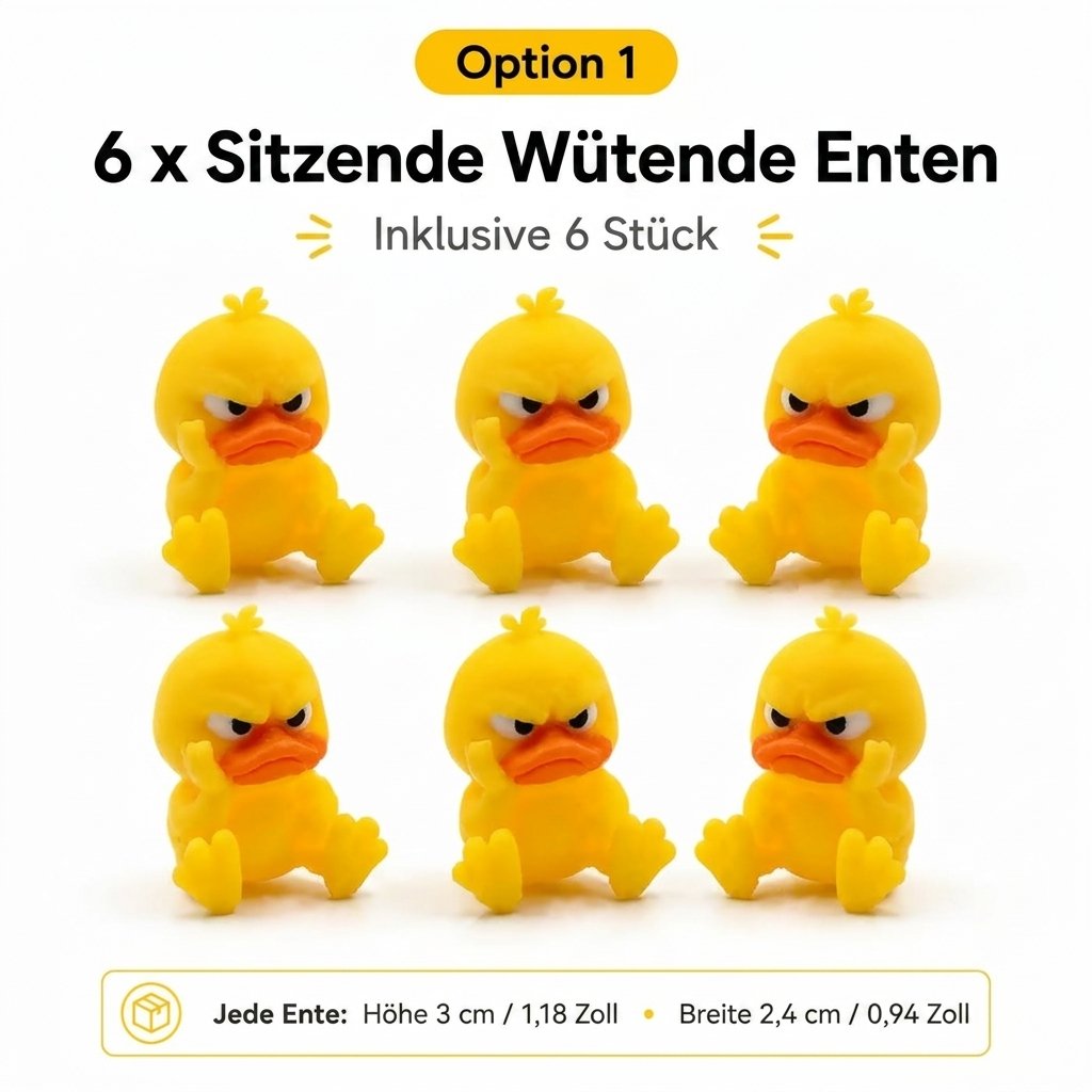 😠 Figurka rozzlobené kachny na stůl – Dodajte svému stolu drzý nádech! 🐥