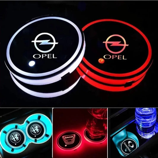 2ks LED podtácků do auta
