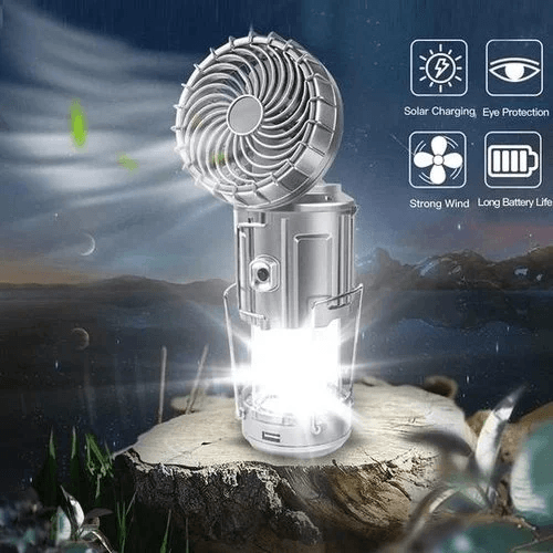 🔥2025 Horký výprodej🔥🌿Přenosná LED kempingová lampa s ventilátorem