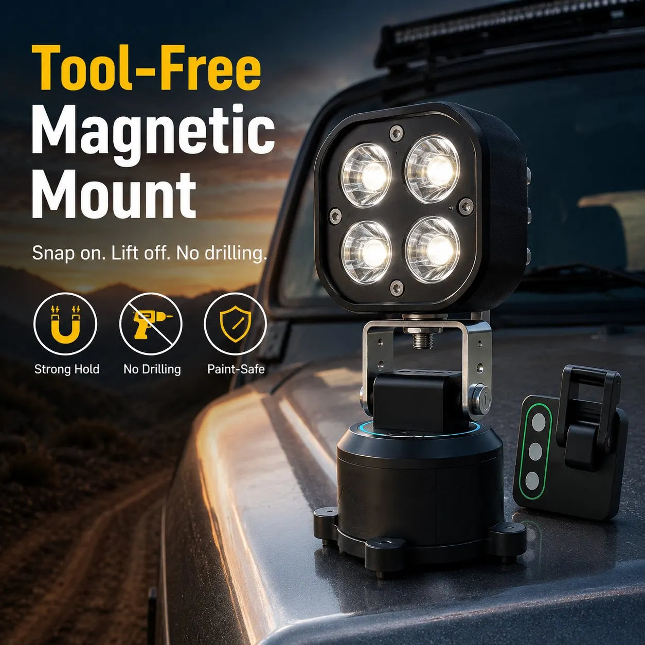 🏕️ Všesměrové magnetické LED světlo do podstavce