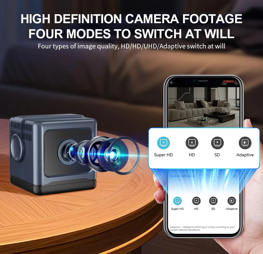 W03 Chytrá WiFi bezpečnostní kamera – 1080P HD, noční vidění, detekce pohybu, nízká spotřeba energie