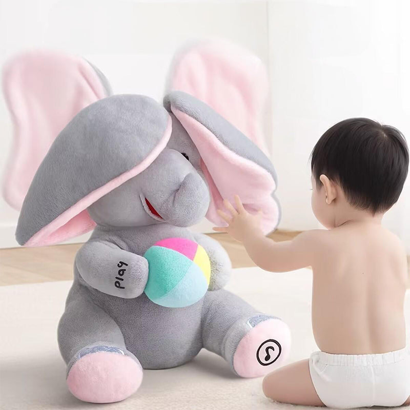 🎁🐘 Roztomilý plyšový slon na hraní na schovávanou