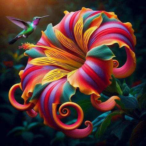 🌈Semena květu Duhová spirála - vzácná květina