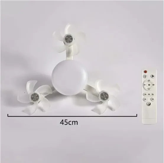 Moderní stropní ventilátorová lampa se závitem E27 (model 2026) - tichý 2v1 LED ventilátor s dálkovým ovládáním