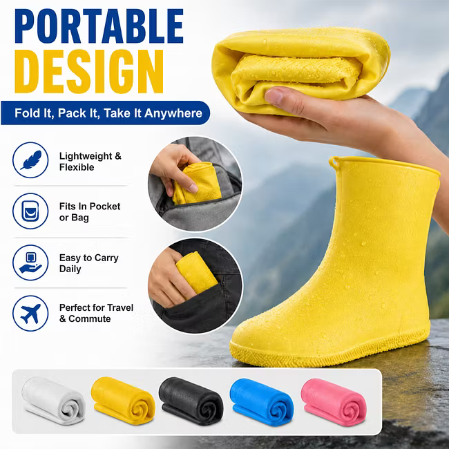 Už žádné promočené boty! Odolné holínky – protiskluzové, skládací a snadno skladné 🌧️