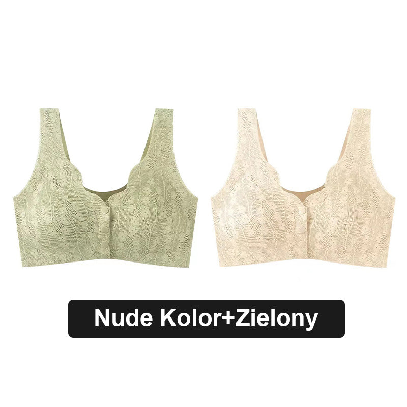 🩱 Sexy, prodyšná a pohodlná krajková podprsenka větší velikosti s knoflíky