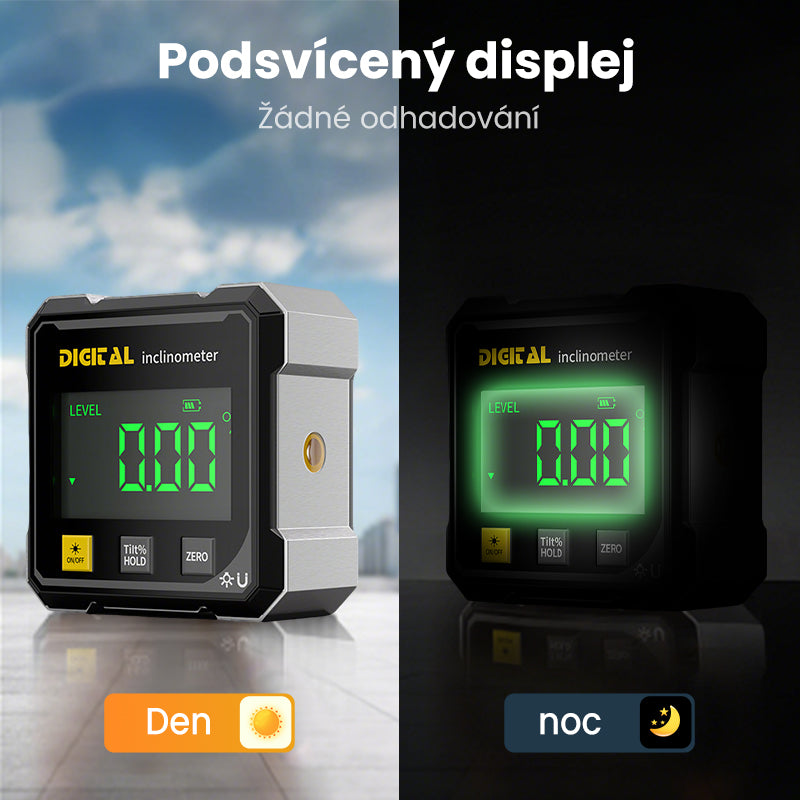 📐4 stranný magnetický digitální úhloměr s laserem
