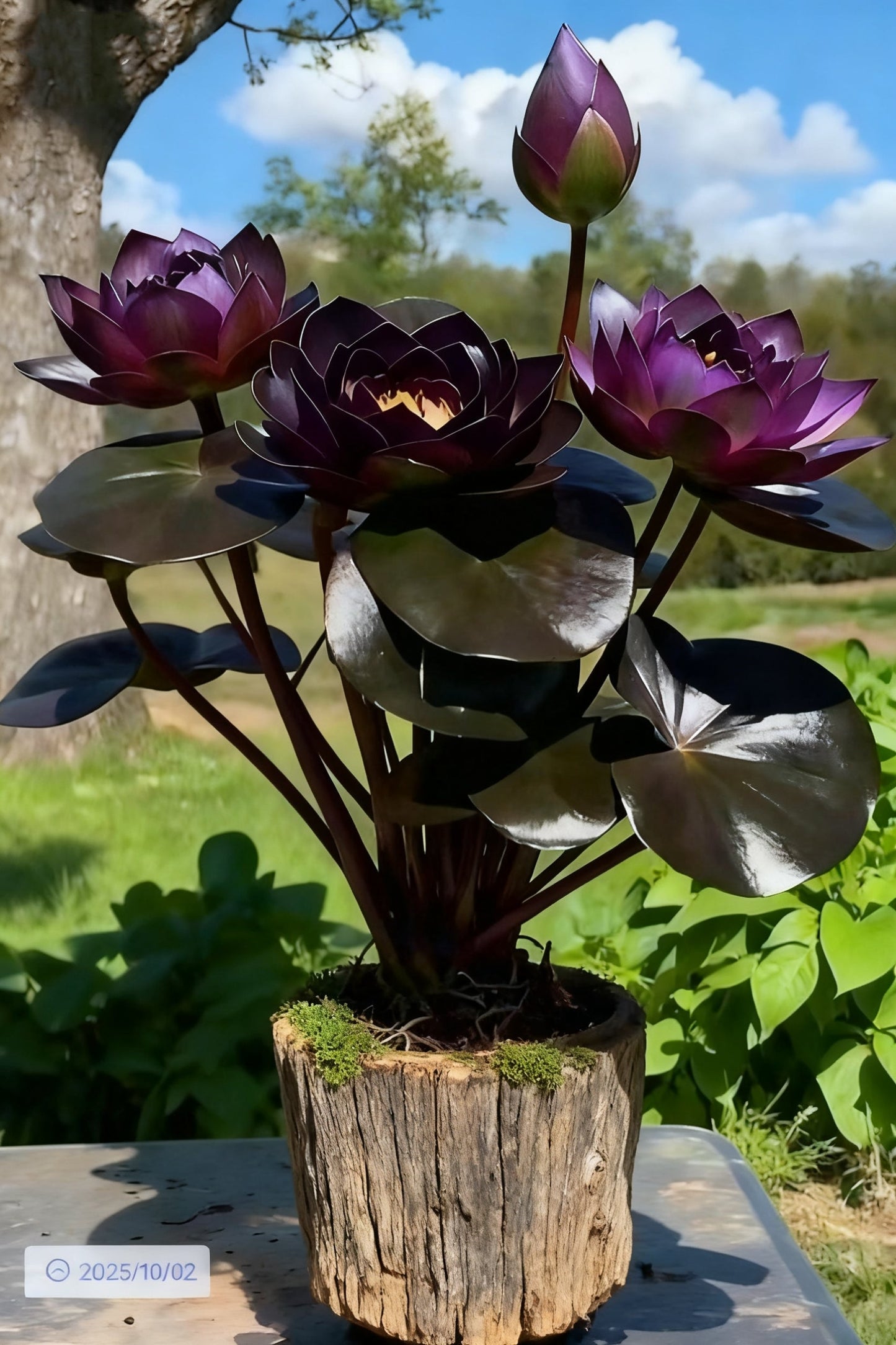 🌌💜 Lotosový stín – vzácná kráska ve vaší zahradě🌸