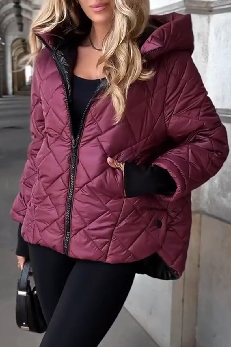 Dámská ležérní bavlněná bunda s kapucí