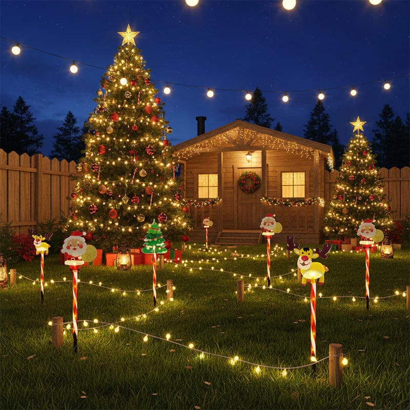 🎄🎁Sazení 6 kusů pohyblivých vánočních světýlek