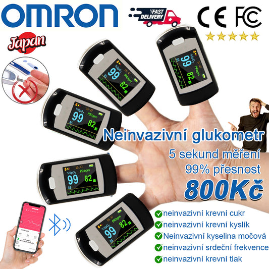 Neinvazivní glukometr Omron (měření 5 sekund, přesnost 99 %)