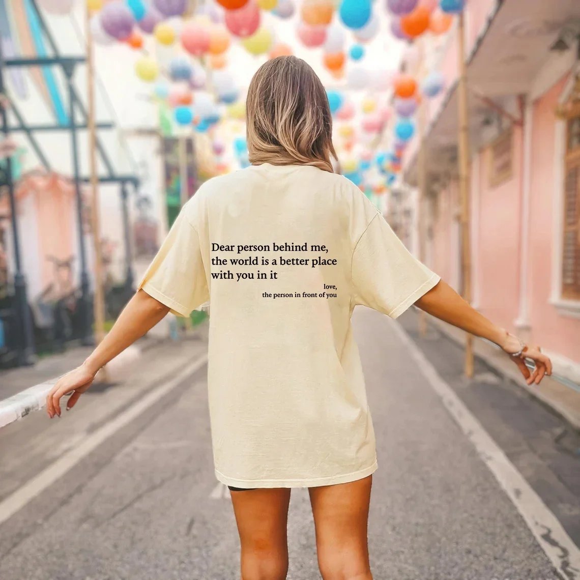 💥Nové unisex tričko s potiskem "Dear Person Behind Me" ve velké velikosti z roku 2025