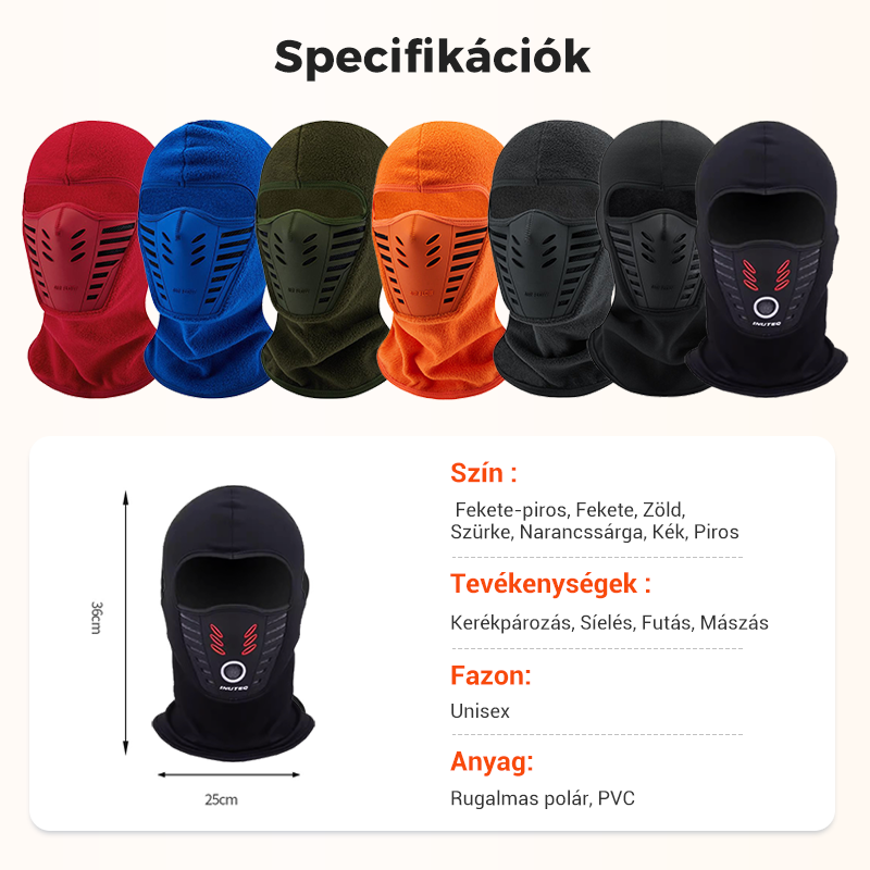 💞 Větruodolná helma pro zimní použití, unisex