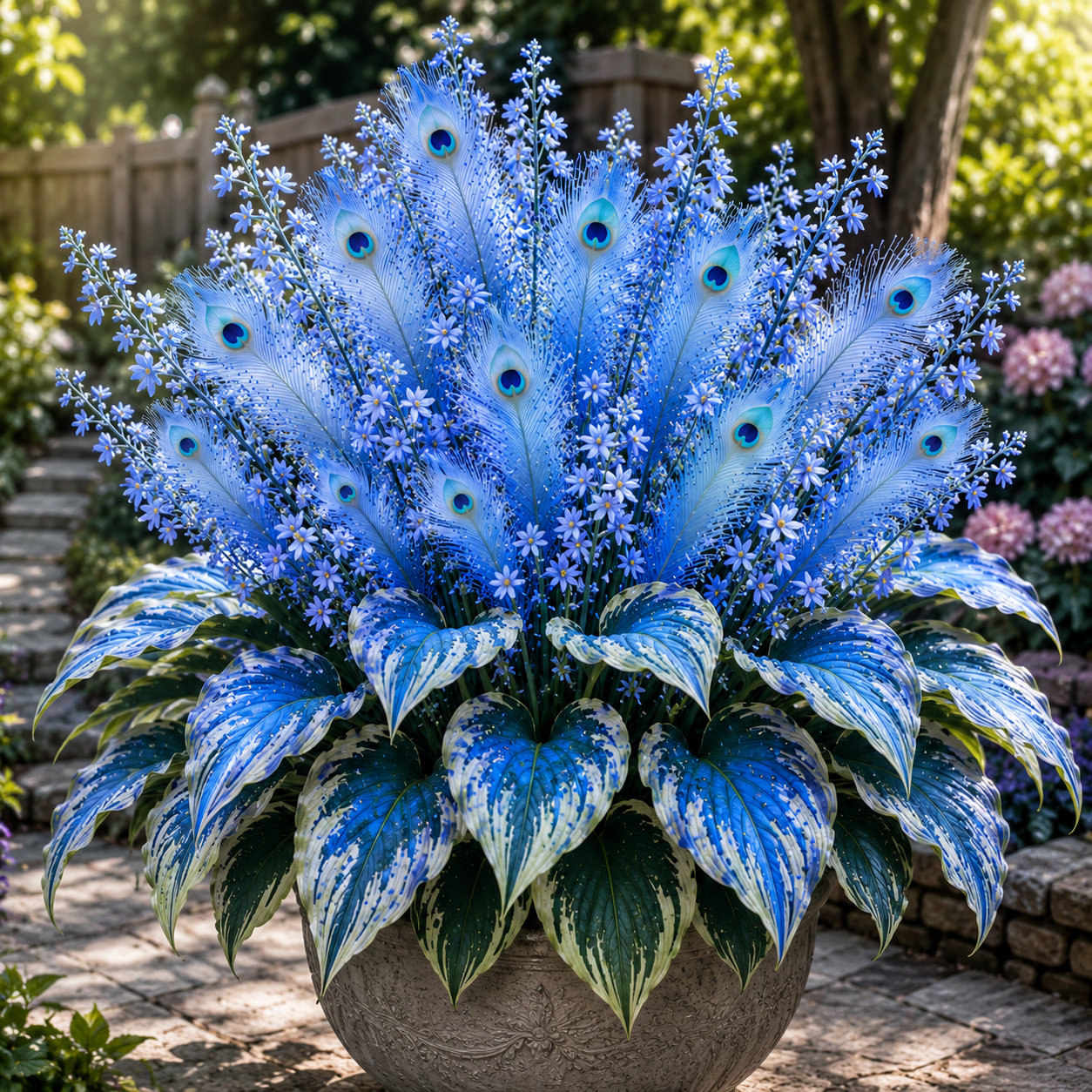 🔥 Ušetřete 50 %🦚 Cibuloviny hosty Peacock Flame – bujné rostliny milující stín do zahrady i domova