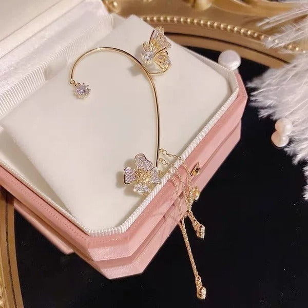✨NÁUŠNICE SE ZIRKONY VE STYLU MOTÝLŮ A ZAPLETANÝCH KŘÍDEL | DOKONALÝ DÁREK🎁