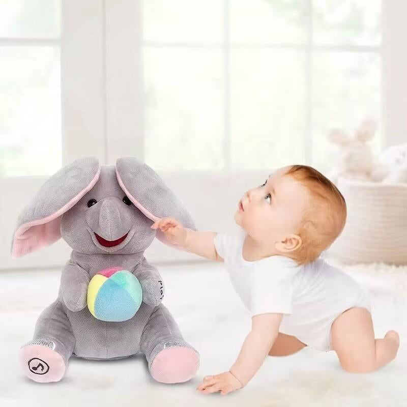 🎁🐘 Roztomilý plyšový slon na hraní na schovávanou