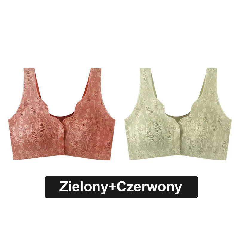 🩱 Sexy, prodyšná a pohodlná krajková podprsenka větší velikosti s knoflíky