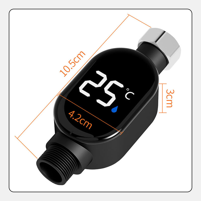 Vodotěsný sprchový teploměr s LED displejem ve stupních Celsia