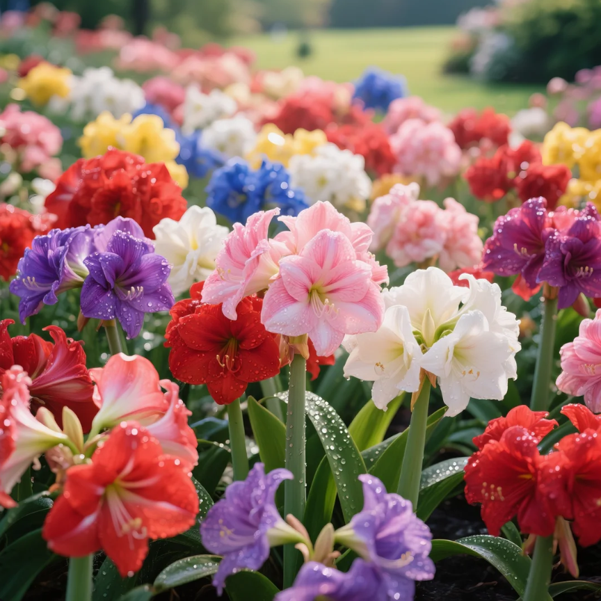 🌺Dvojité cibule amarylis s květinovou vůní – kvetou za 40 dní